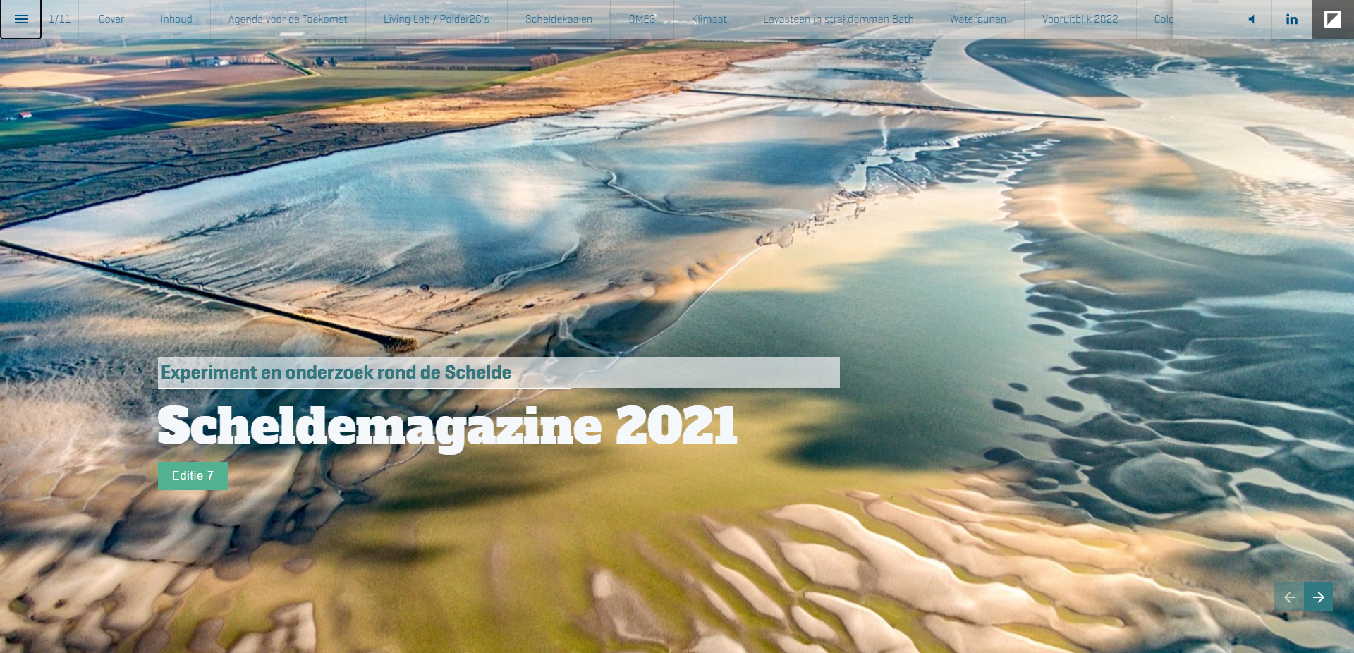 Screenshot van de cover van het Scheldemagazine 2021.